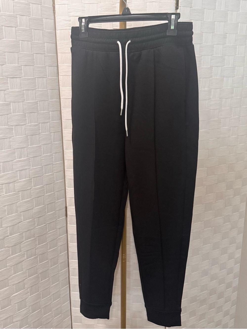 Zenana Black Jogger with White Drawstring